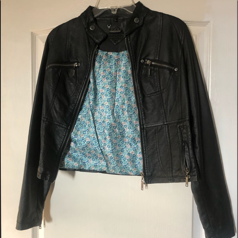 Black leather jacket